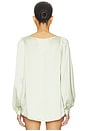 view 3 of 4 Penelope Blouse in Pistachio