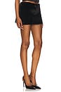view 2 of 6 Faux Fur Fluff Mini Skirt in Black