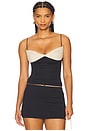 view 1 of 5 Hemlock Fur Tank in Black & Ivory