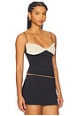 view 2 of 5 Hemlock Fur Tank in Black & Ivory