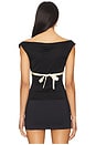 view 3 of 4 Fern Top in Black & Cream