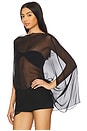 view 3 of 5 Ibis Poncho Top Set in Black