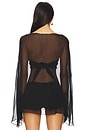 view 4 of 5 Ibis Poncho Top Set in Black