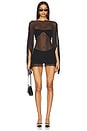 view 5 of 5 Ibis Poncho Top Set in Black