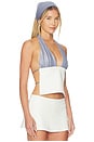 view 1 of 6 Ischia Halter Top in Slate & Ivory