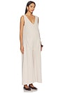 view 1 of 3 Oversized Linen Jumpsuit in Taupe