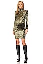 view 1 of 4 The Nicole Olive Velvet Dress in Olive