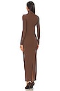 view 4 of 4 Long Sleeve Rib Maternity Dress in Brown