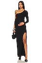 view 1 of 4 One Shoulder Maxi Dress in Black