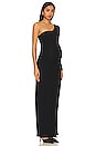 view 3 of 4 One Shoulder Maxi Dress in Black