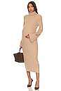 view 1 of 4 Cozy Rib Maternity Dress in Camel