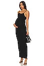 view 1 of 5 Soft Rib Maternity Maxi Dress in Black