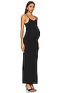 view 3 of 5 Soft Rib Maternity Maxi Dress in Black