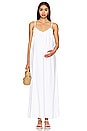 view 1 of 3 Linen Maxi Maternity Dress in White