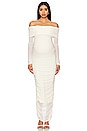 view 2 of 4 Off The Shoulder Mesh Dress in White
