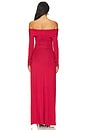 view 3 of 3 Off The Shoulder Evening Dress in Red
