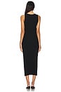 view 4 of 4 Soft Rib Boat Neck Midi Dress in Black