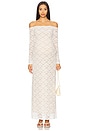 view 2 of 3 Off The Shoulder Lace Dress in Ivory
