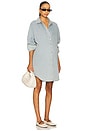 view 5 of 5 Denim Oversized Shirt Dress in Light Blue
