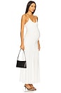 view 1 of 4 Airbruh Shirred Drop Waist Maxi Dress in Ivory