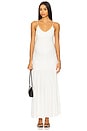 view 2 of 4 Airbruh Shirred Drop Waist Maxi Dress in Ivory