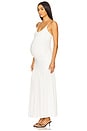 view 3 of 4 Airbruh Shirred Drop Waist Maxi Dress in Ivory