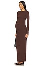 view 1 of 4 Soft Rib Maxi Dress in Chocolate
