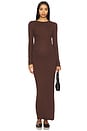 view 2 of 4 Soft Rib Maxi Dress in Chocolate