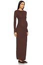 view 3 of 4 Soft Rib Maxi Dress in Chocolate