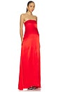 view 1 of 4 Brushed Satin Gown in Red