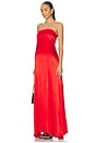 view 3 of 4 Brushed Satin Gown in Red