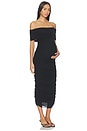 view 1 of 4 Sleeveless Off The Shoulder Mesh Dress in Black