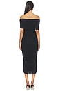 view 4 of 4 Sleeveless Off The Shoulder Mesh Dress in Black