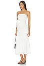 view 1 of 3 Denim Smocked Dress in Ivory