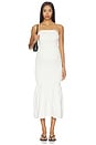 view 2 of 3 Denim Smocked Dress in Ivory
