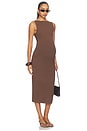 view 1 of 3 VESTIDO MIDI in Brown