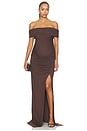 view 2 of 3 ROBE DE SOIRÉE SLEEVELESS EVENING DRESS in Chocolate