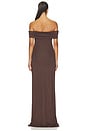 view 4 of 3 ROBE DE SOIRÉE SLEEVELESS EVENING DRESS in Chocolate