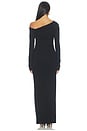 view 4 of 3 Soft Rib Draped Maxi Dress in Black