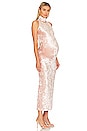 view 3 of 4 The Serena Rose Velvet Dress in Rose