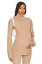 view 1 of 5 Cozy Rib Maternity Sweater in Camel