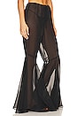 view 2 of 5 The Flare Pant in Black Chiffon