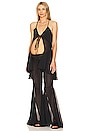 view 5 of 5 The Flare Pant in Black Chiffon