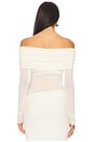 view 4 of 5 Off The Shoulder Mesh Top in Ivory