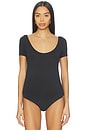 view 2 of 5 The Celine Airbrush Bodysuit in Black