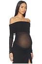 view 2 of 4 Off The Shoulder Soft Mesh Top in Black
