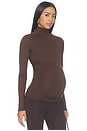view 1 of 4 The Maternity Turtleneck Top in Chocolate