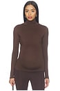 view 2 of 4 The Maternity Turtleneck Top in Chocolate