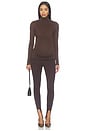 view 5 of 4 The Maternity Turtleneck Top in Chocolate
