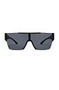 view 1 of 3 Rectangle Sunglasses in Matte Black